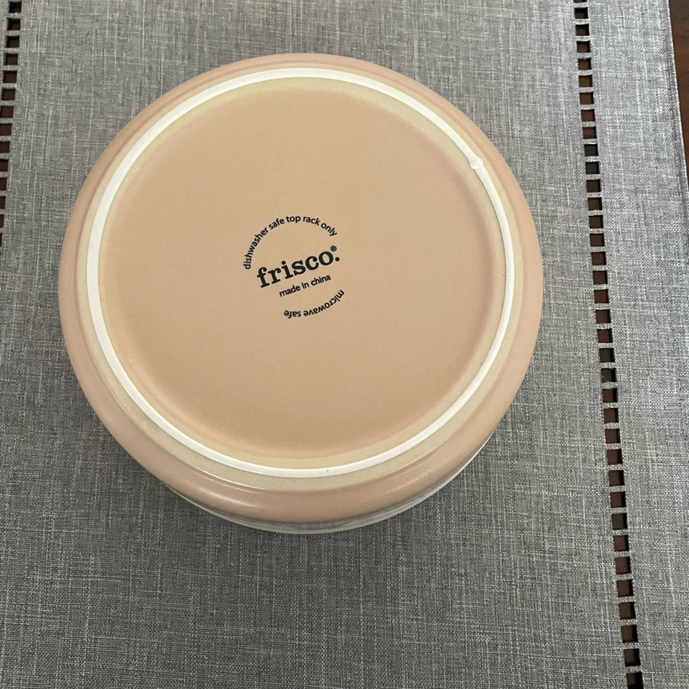 FRISCO White Ceramic Dog Bowl with Bone Design - Picture 3 of 4